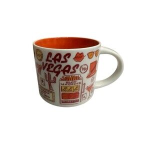 Starbucks Las Vegas Coffee Mug Been There Series 14 oz Cup Nevada Orange